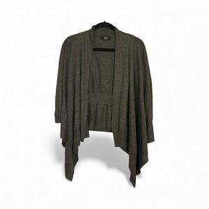 Verve Ami Open Front Waterfall Cardigan Long Sleeves Gray Women's Size Small